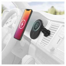 Hama 201676 "Magcharge" FIC E3 15W fekete vezeték nélküli autós iPhone töltő Mobil / Kommunikáció / Smart - Mobiltelefon kiegészítő / tok - Hálózati-, autós töltő - 403964