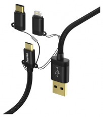 Hama 183348 3IN1 MICRO USB / TYPE-C / LIGHTNING adatkábel - 1M Fotó-Videó kiegészítők - Kábel - USB kábel - 365623