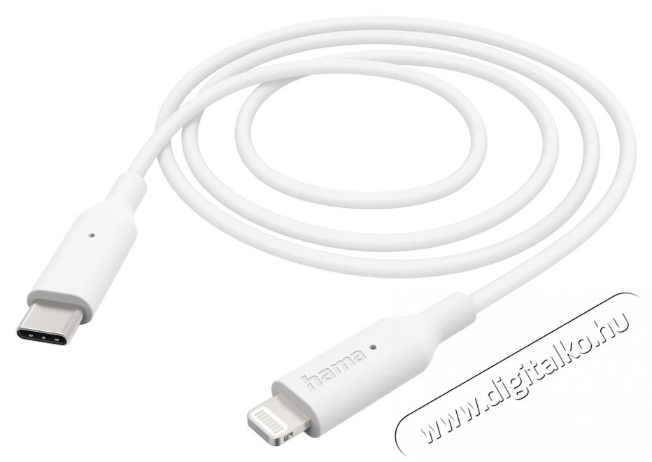 Hama 201598 FIC E3 1m Lightning > USB Type-C feh&eacute;r adatk&aacute;bel Tv kieg&eacute;sz&iacute;tők - K&aacute;bel / csatlakoz&oacute; - USB k&aacute;bel - 453552
