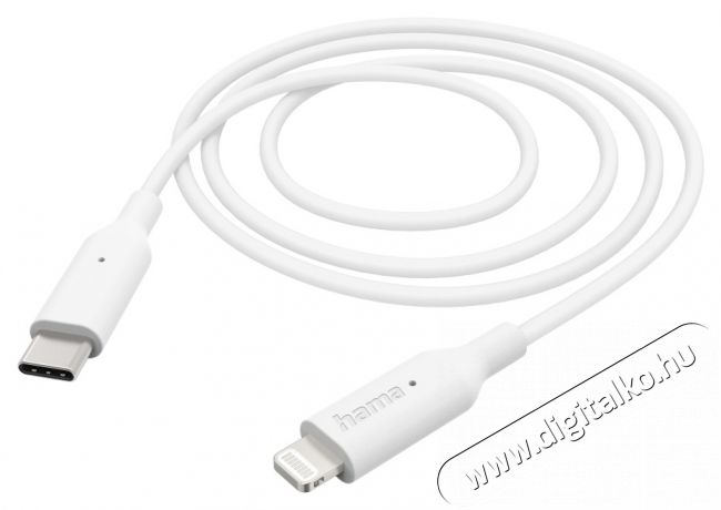 Hama 201598 FIC E3 1m Lightning > USB Type-C feh&eacute;r adatk&aacute;bel Tv kieg&eacute;sz&iacute;tők - K&aacute;bel / csatlakoz&oacute; - USB k&aacute;bel - 453552