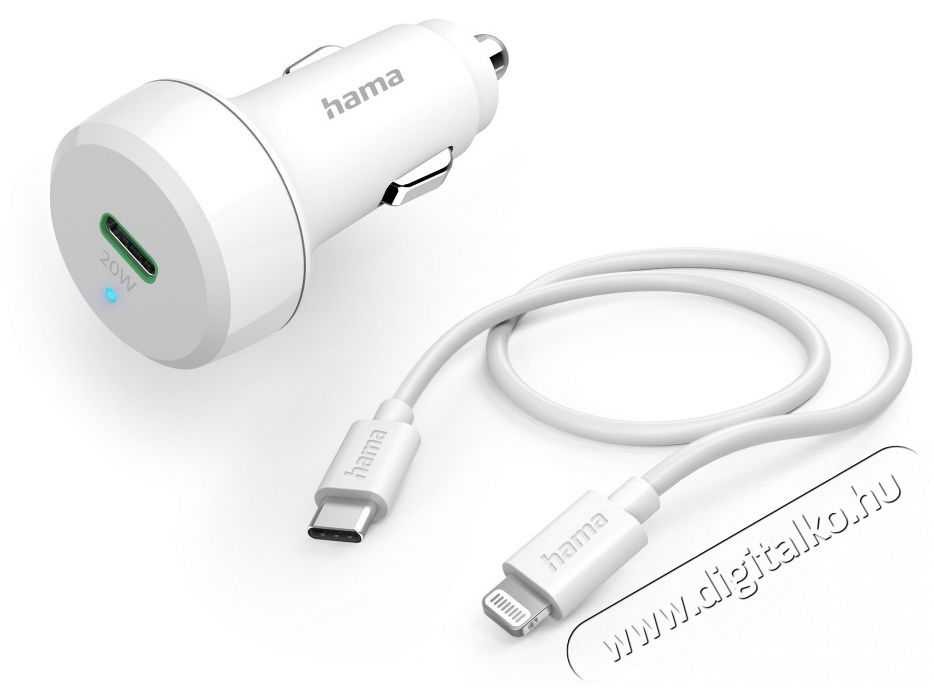 Hama 201611 FIC E3 PD 20W USB Type-C autós töltő Autóhifi / Autó felszerelés - Autós töltő / szivargyújtó adapter - 453775