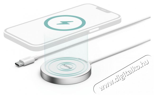 Hama 201681 FIC E3 "MAGCHARGE" fehér vezeték nélküli Iphone töltő Mobil / Kommunikáció / Smart - Mobiltelefon kiegészítő / tok - Hálózati-, autós töltő - 456428