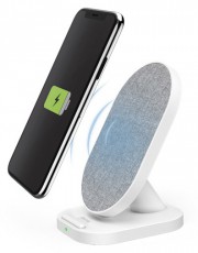 Hama 201686 "QI FABRIC FC-10S" FIC E3 10W vezeték nélküli fehér mobiltelefon töltő Mobil / Kommunikáció / Smart - Mobiltelefon kiegészítő / tok - Hálózati-, autós töltő - 459745