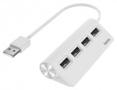Hama 200120 fehér FIC USB 2.0 HUB, 1:4 BUSPOW. Iroda és számítástechnika - Számítógép tartozék - USB kábel - 466276