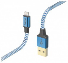 Hama 201553 FIC E3 Lightning Reflective 1,5m, kék adatkábel Iroda és számítástechnika - Számítógép tartozék - USB kábel - 466965