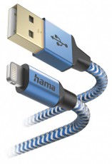 Hama 201553 FIC E3 Lightning Reflective 1,5m, kék adatkábel Iroda és számítástechnika - Számítógép tartozék - USB kábel - 466965