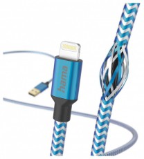 Hama 201553 FIC E3 Lightning Reflective 1,5m, kék adatkábel Iroda és számítástechnika - Számítógép tartozék - USB kábel - 466965