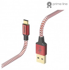 Hama 201559 FIC E3 USB Type-C "Reflective" 1,5m, piros adatkábel Iroda és számítástechnika - Számítógép tartozék - USB kábel - 470231