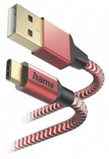 Hama 201559 FIC E3 USB Type-C "Reflective" 1,5m, piros adatkábel Iroda és számítástechnika - Számítógép tartozék - USB kábel - 470231