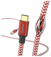 Hama 201559 FIC E3 USB Type-C "Reflective" 1,5m, piros adatkábel Iroda és számítástechnika - Számítógép tartozék - USB kábel - 470231