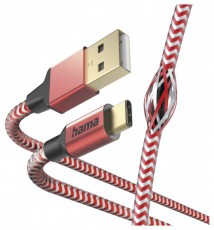 Hama 201559 FIC E3 USB Type-C "Reflective" 1,5m, piros adatkábel Iroda és számítástechnika - Számítógép tartozék - USB kábel - 470231
