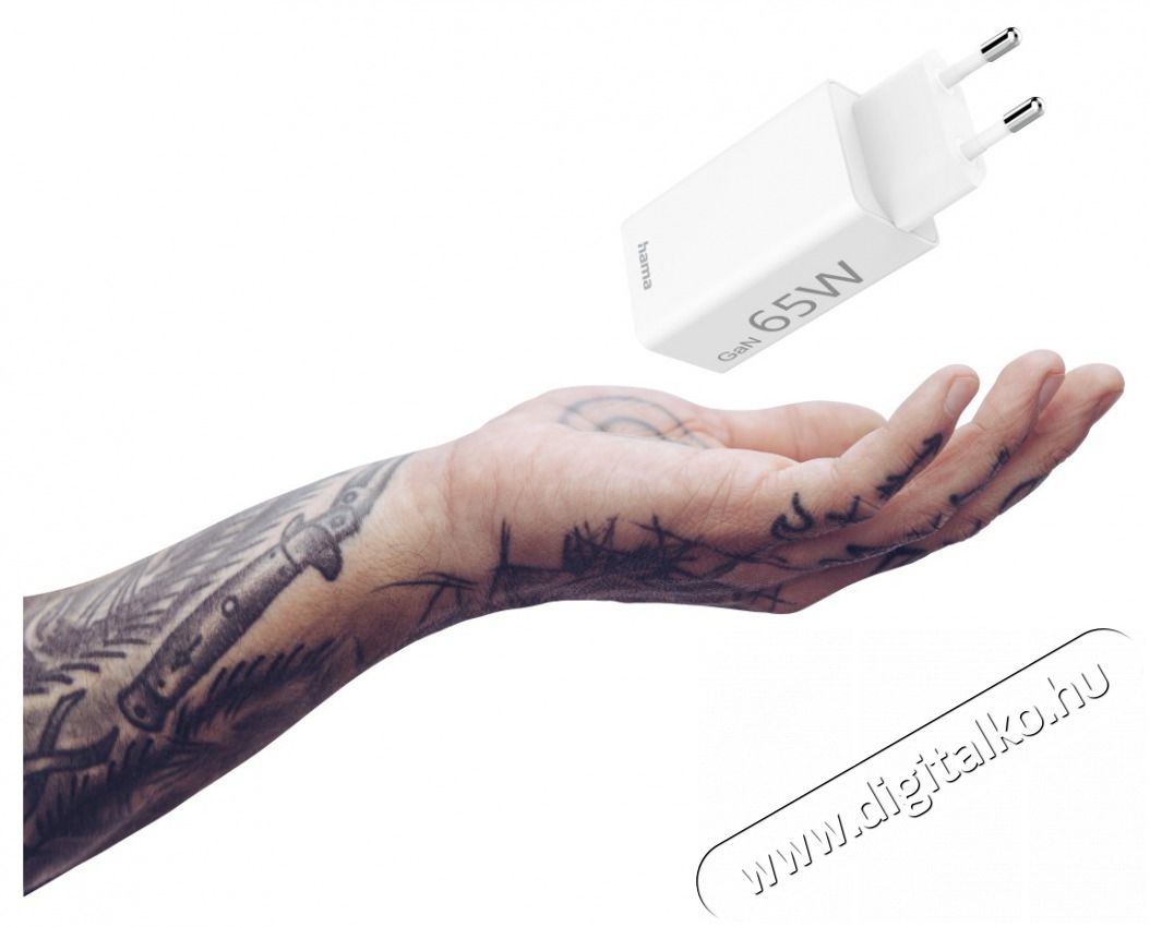 Hama 201643 PD/QC 65W USB/Type-C fehér hálózati tőltő Mobil / Kommunikáció / Smart - Mobiltelefon kiegészítő / tok - Hálózati-, autós töltő - 475887