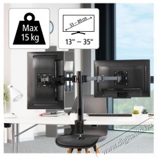 Hama MONITORKAR DUPLA 100x100 (2db MAX.35), FULL MOTION - 118494 Tv kiegészítők - Fali tartó / konzol - Asztali tartó - 475641