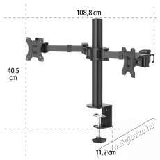 Hama MONITORKAR DUPLA 100x100 (2db MAX.35), FULL MOTION - 118494 Tv kiegészítők - Fali tartó / konzol - Asztali tartó - 475641