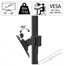 Hama MONITORKAR DUPLA 100x100 (2db MAX.35), FULL MOTION - 118494 Tv kiegészítők - Fali tartó / konzol - Asztali tartó - 475641