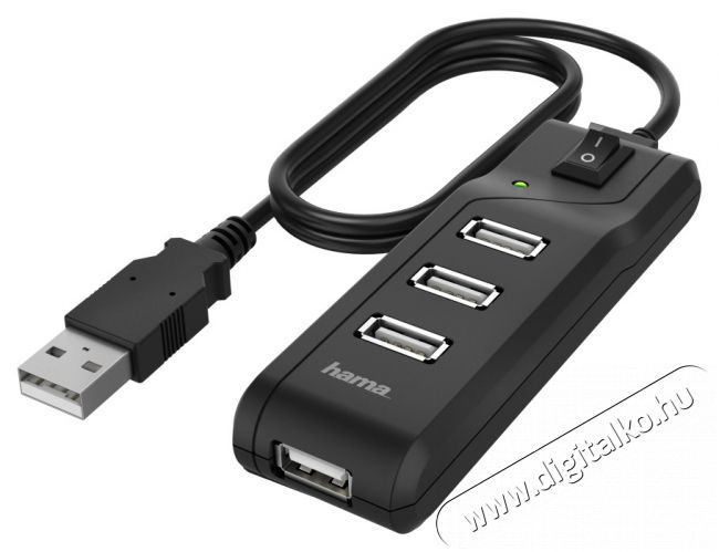 Hama FIC USB 2.0 HUB buspowered (200118) Iroda és számítástechnika - Notebook kiegészítő - USB hub / elosztó - 476892
