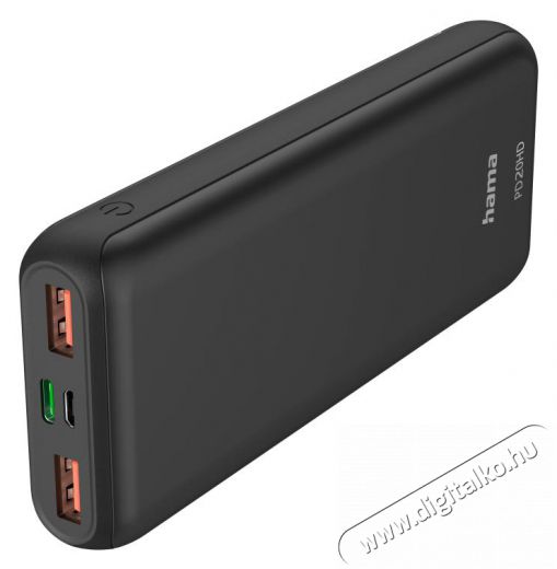 Hama 201663 Külső akkumulátor, 20000 mAh, szürke Mobil / Kommunikáció / Smart - Powerbank / Külső akkumulátor és töltő - 477050