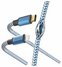 Hama 201561 Adatkábel USB TYPE-C Lightning Reflective 1,5M, Kék Mobil / Kommunikáció / Smart - Mobiltelefon kiegészítő / tok - Kábel / átalakító - 477812