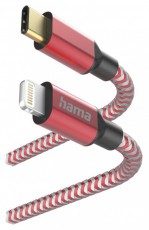Hama 201562 ADATKÁBEL USB TYPE-C LIGHTNING REFLECTIVE 1,5M, PIROS Mobil / Kommunikáció / Smart - Mobiltelefon kiegészítő / tok - Kábel / átalakító - 477813