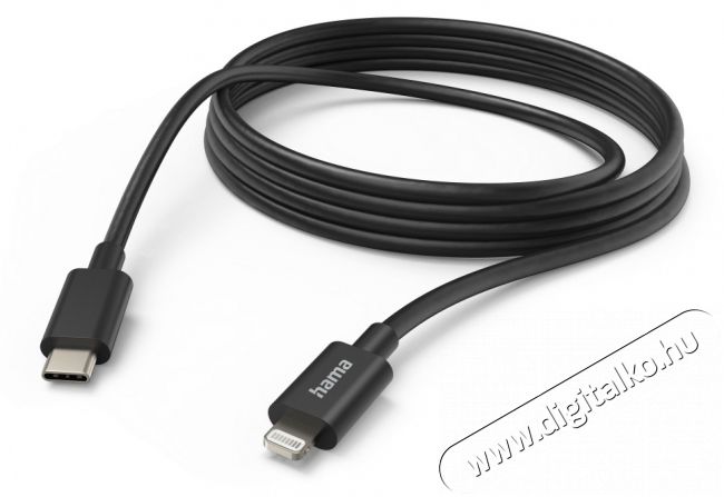 Hama 201599 ADATKÁBEL LIGHTNING - USB TYPE-C, 3M, FEKETE Mobil / Kommunikáció / Smart - Mobiltelefon kiegészítő / tok - Kábel / átalakító - 478641