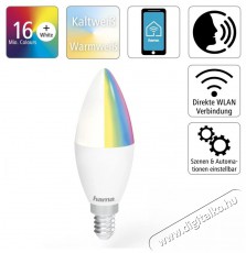 Hama WLAN LED Lamp, E14, 5.5W, RGBW, Dimmable, Candle, for Voice / App Control Háztartás / Otthon / Kültér - Világítás / elektromosság - E14 foglalatú izzó - 493304