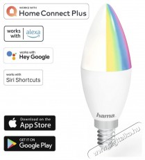 Hama WLAN LED Lamp, E14, 5.5W, RGBW, Dimmable, Candle, for Voice / App Control Háztartás / Otthon / Kültér - Világítás / elektromosság - E14 foglalatú izzó - 493304