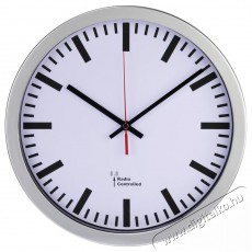 Hama DCF 136244 vasútállomás típusú, ezüst színű rádiós falióra  Háztartás / Otthon / Kültér - Óra - Fali óra - 493974