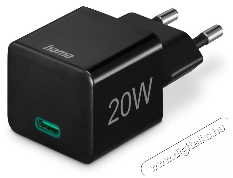 Hama 201649 E3 univerzális hálózati USB type-c töltő mini PD, QC, fekete 20W Akkuk és töltők - Li-ion akkumulátor és töltő (gyári) - Töltő / hálózati adapter - 493978