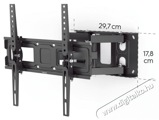 Hama 220830 falitartó FITV, full motion, ollós-kar, 400x400  Tv kiegészítők - Fali tartó / konzol - Fali tv tartó - 493986
