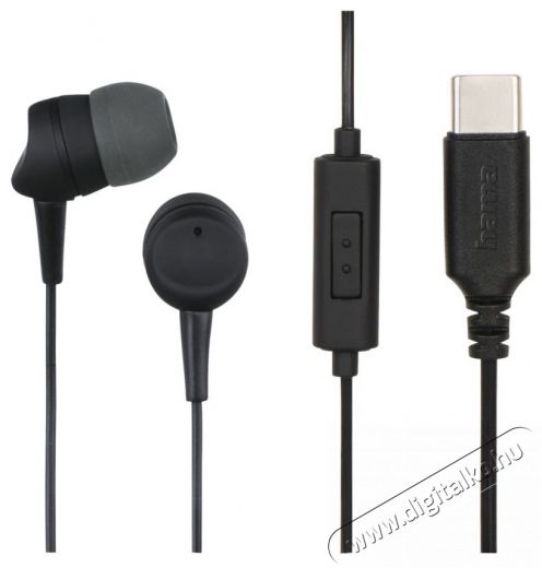 Hama 184141 vezetékes fülhallgató, USB Type-C Audio-Video / Hifi / Multimédia - Fül és Fejhallgatók - Fülhallgató mikrofonnal / headset - 492998