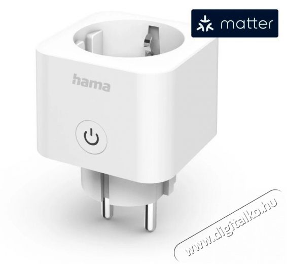 Hama Okos wifi konnektor, Matter, 3.680W, 16A (176638) Háztartás / Otthon / Kültér - Okos otthon - Okos konnektor - 493685