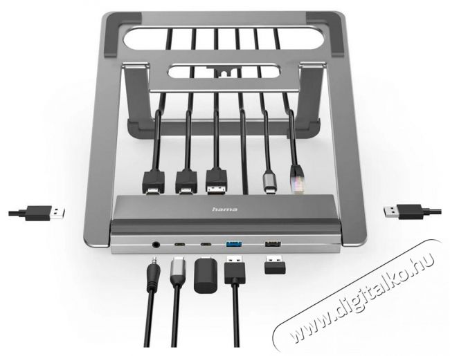 Hama 200139 12in1 Type-C dokkoló állvány Audio-Video / Hifi / Multimédia - Hangprojektor / soundbar - Tv állványként is használható - 514121