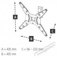 Hama 220823 TV fali konzol, Full Motion, 19 -48  (48cm-122cm), 20 kg, Fekete Tv kieg&eacute;sz&iacute;tők - Fali tart&oacute; / konzol - Fali tv tart&oacute; - 533404