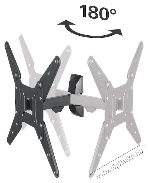 Hama 220823 TV fali konzol, Full Motion, 19 -48  (48cm-122cm), 20 kg, Fekete Tv kieg&eacute;sz&iacute;tők - Fali tart&oacute; / konzol - Fali tv tart&oacute; - 533404