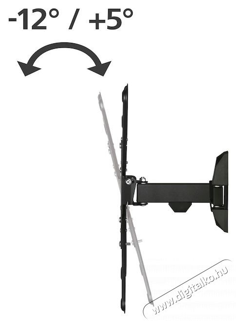 Hama 220823 TV fali konzol, Full Motion, 19 -48  (48cm-122cm), 20 kg, Fekete Tv kieg&eacute;sz&iacute;tők - Fali tart&oacute; / konzol - Fali tv tart&oacute; - 533404