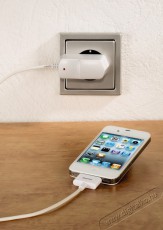Hama Hálózati töltő Apple iPhone, iPod 1000 mA, fehér - 115098 Mobil / Kommunikáció / Smart - Mobiltelefon kiegészítő / tok - Hálózati-, autós töltő - 259554