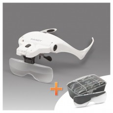 HANDY 10792 LED lencse szettel fejpántos nagyító Távcsövek / Optika - Nagyító - Fejre helyezhető nagyító - 394276
