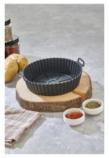 HANE TOO kerek szilikon forma forrólevegős sütőhöz 20cm átmérő 5cm magasság, szürke, fekete vagy piros színű SL-3250 Konyhai termékek - Egyéb / Konyhai kiegészítő - 503112