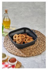 HANE TOO összecsukható négyzetes szilikon forma forrólevegős sütőhöz 21cm*21cm, szürke, fekete vagy piros színű SL-3251 Konyhai termékek - Egyéb / Konyhai kiegészítő - 503113