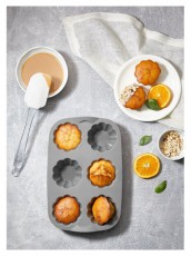 HANE IRIS MIX szilikon muffin sütőforma 6 darabhoz, szürke, fekete vagy piros színű SL-3207 Konyhai termékek - Edény - Sütőtepsi / sütőforma - 507691