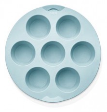 HANE IRIS szilikon kerek muffin sütőforma 7 darabhoz, szürke, fekete vagy piros színű SL-3206 Konyhai termékek - Edény - Sütőtepsi / sütőforma - 507690