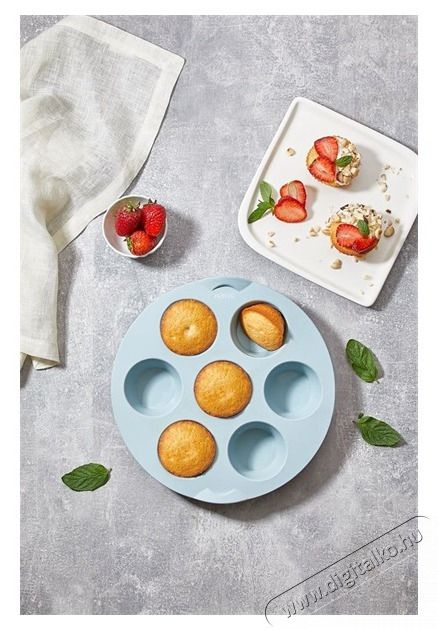 HANE IRIS szilikon kerek muffin s&uuml;tőforma 7 darabhoz, sz&uuml;rke, fekete vagy piros sz&iacute;nű SL-3206 Konyhai term&eacute;kek - Ed&eacute;ny - S&uuml;tőtepsi / s&uuml;tőforma - 507690