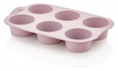 HANE IRIS szilikon muffin sütőforma 6 darabhoz, szürke, fekete vagy piros színű SL-3208 Konyhai termékek - Edény - Sütőtepsi / sütőforma - 507692