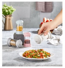 HANE IRIS Macaron üveg fűszerszóró 105ml, rószaszín, fehér, szürke vagy kék színű HN-1138 Háztartás / Otthon / Kültér - Lakásfelszerelés - Tároló - 508723