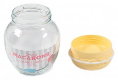 HANE IRIS Macaron üveg fűszertartó 370ml, zöld, fukszia, narancs vagy citromsárga színű HN-1215 Háztartás / Otthon / Kültér - Lakásfelszerelés - Tároló - 508727