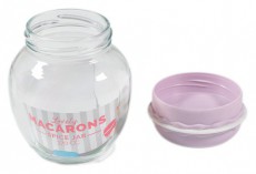 HANE IRIS Macaron üveg fűszertartó 370ml, zöld, fukszia, narancs vagy citromsárga színű HN-1215 Háztartás / Otthon / Kültér - Lakásfelszerelés - Tároló - 508727