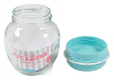 HANE IRIS Macaron üveg fűszertartó 370ml, zöld, fukszia, narancs vagy citromsárga színű HN-1215 Háztartás / Otthon / Kültér - Lakásfelszerelés - Tároló - 508727