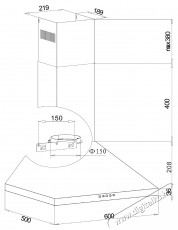 Hansa OKP6321ZH dekorat&iacute;v be&eacute;p&iacute;thető p&aacute;raelsz&iacute;v&oacute;, abszorpci&oacute;s teljes&iacute;tm&eacute;ny 420 m3 / h, 1 motor, 60 cm, rozsdamentes ac&eacute;l Konyhai term&eacute;kek - P&aacute;raelsz&iacute;v&oacute; - K&uuml;rtős - 533418