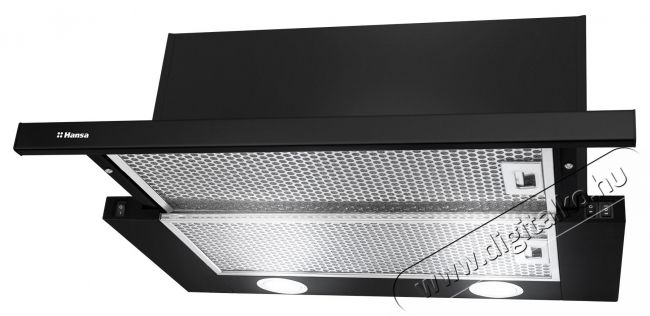 Hansa OTP6241BH Be&eacute;p&iacute;thető teleszk&oacute;pos p&aacute;raelsz&iacute;v&oacute;, Sz&iacute;v&oacute;erő 500 m3/h, 1 motor, 60 cm, Fekete Konyhai term&eacute;kek - P&aacute;raelsz&iacute;v&oacute; - Be&eacute;p&iacute;thető / kih&uacute;zhat&oacute; - 533419