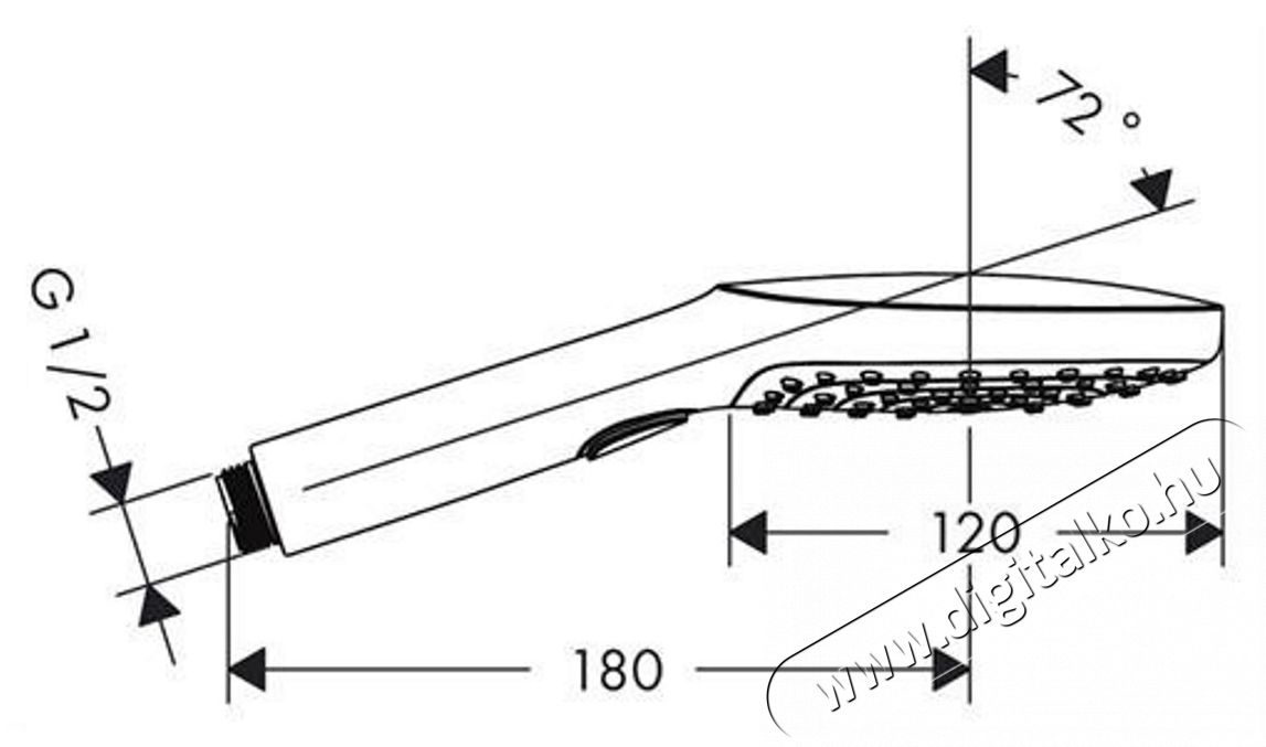 Hansgrohe Raindance Select 120 hidromassz&aacute;zs zuhanyfej, 3 f&uacute;v&oacute;k&aacute;val, kr&oacute;m H&aacute;ztart&aacute;s / Otthon / K&uuml;lt&eacute;r - F&uuml;rdőszoba / wc - Kieg&eacute;sz&iacute;tő - 536766